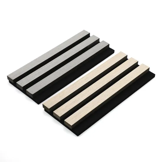 새로운 디자인 인테리어 내화 패널 슬랫 목재 반려동물 음향 벽 패널