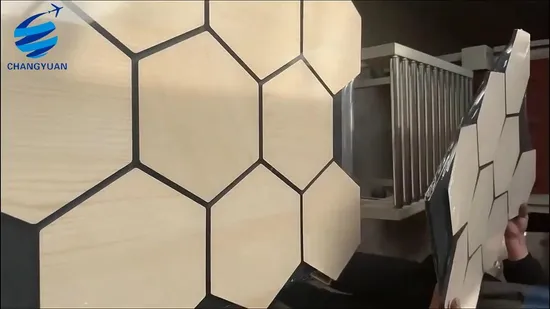 고품질 모던 디자인 육각형 목재 섬유 음향 패널 3D 벽 패널 홈 데코레이션