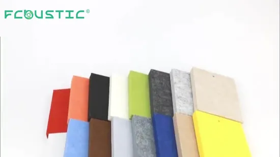 12mm 두께 공장 제작 벽 장식용 음향 보드 폴리에스터 펫 우드 디자인 방음 스튜디오 음향 패널