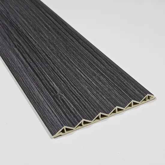 현대적이고 우아한 벽 디자인을 위한 음향 내구성 방수 방화 목재 대체 WPC 루버 클래딩 패널