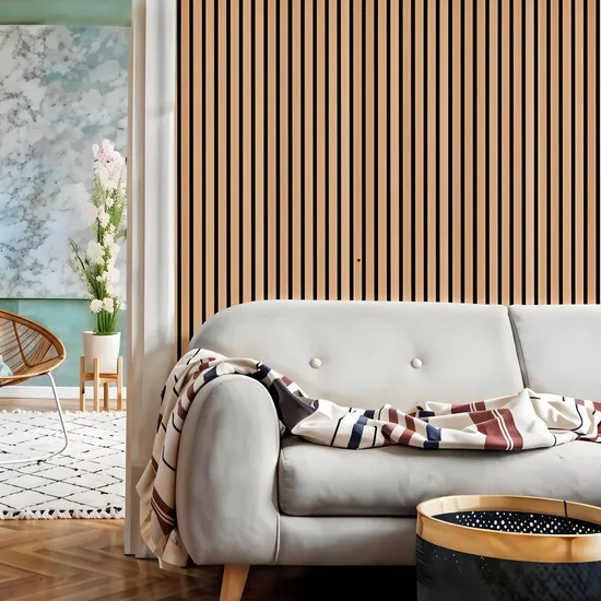 3D 모델 디자인 음향 목재 벽 패널 방음 MDF 음향 목재 벽 패널