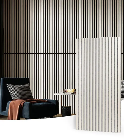 다크 체스넛 음향 벽 패널, 방음 목재 패널링(94