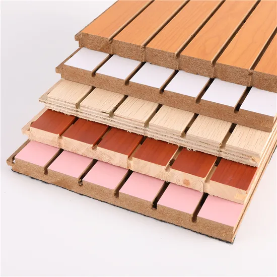 홈 장식용 홈이 있는 목재 음향 벽 패널 3D 모델 디자인 음악실용 흡음재