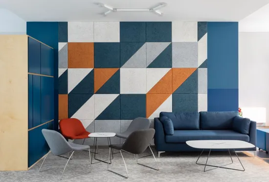 건축 자재용 맞춤형 폴리에스터 섬유 음향 패널 내화 육각형 음향 패널